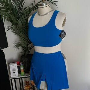 New in my closet two piece biker short set with and without tags